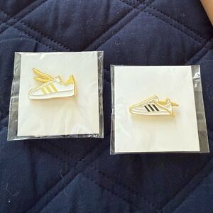 adidas Sneaker Pin Set - White, Gold, and Black